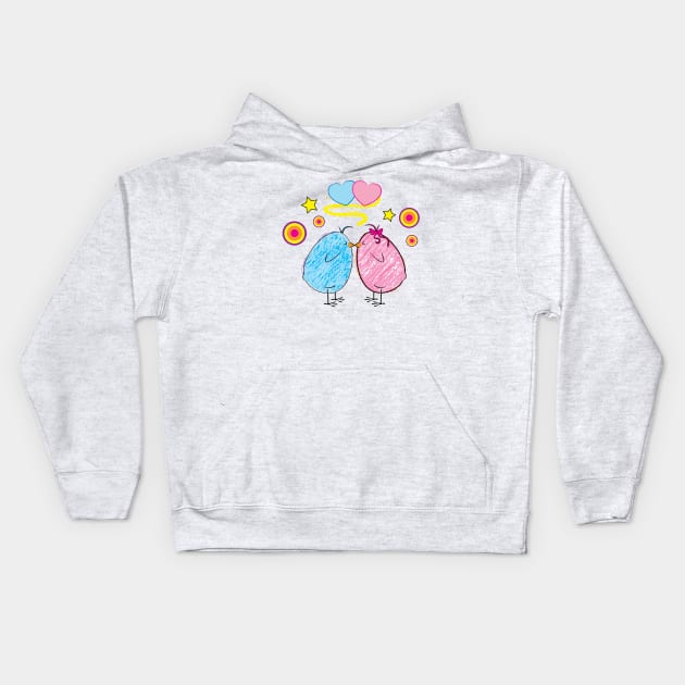 Chicks in Love Kids Hoodie by PenguinCornerStore